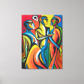 はっきりしたつながり-抽象芸術キャンバスアート キャンバスプリント (正面)