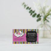 はっきりしたでお洒落なカップケーキ|のベーカリーの名刺 名刺 (スタンド正面)