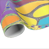 はっきりしたでオーガニックなデザインのリネン包装紙 ラッピングペーパー (ロールコーナー)