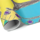 はっきりしたでオーガニックなデザインのリネン包装紙 ラッピングペーパー (ロールコーナー)