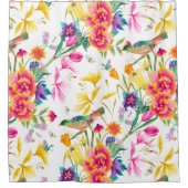 はっきりしたでカラフルな夏のプリント シャワーカーテン (正面)