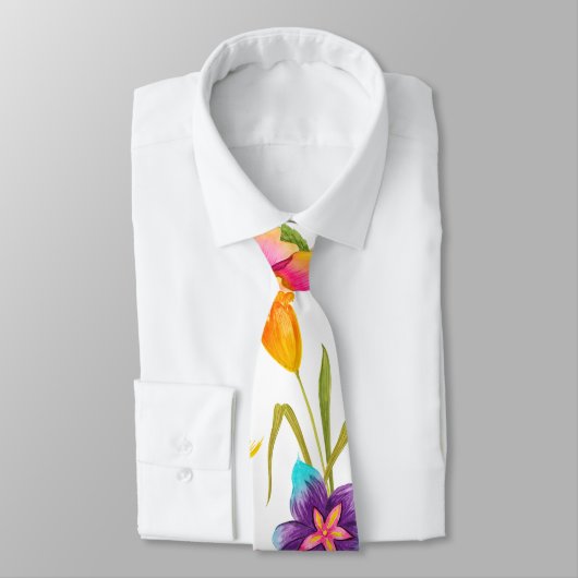 はっきりしたでカラフルな夏のプリント ネクタイ (タイ)