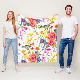 はっきりしたでカラフルな夏のプリント フリースブランケット