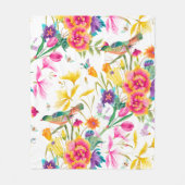 はっきりしたでカラフルな夏のプリント フリースブランケット (正面)