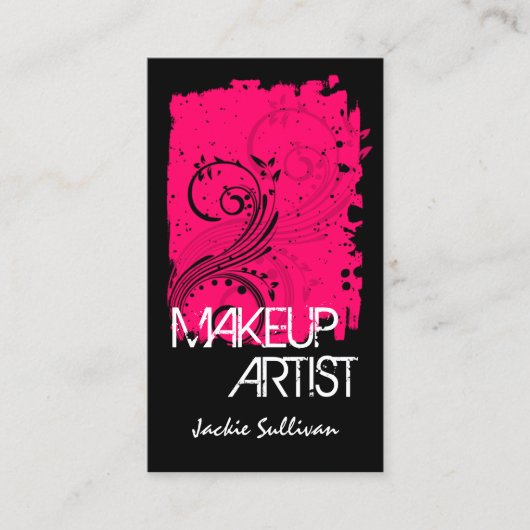 はっきりしたでグランジなメーキャップアーティスト 名刺 (正面)