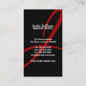 はっきりしたでグランジなメーキャップアーティスト 名刺 (裏面)