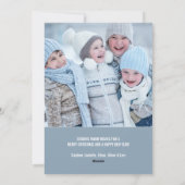 はっきりしたでモダンなメリークリスマスの大きい写真カード シーズンカード (裏面)