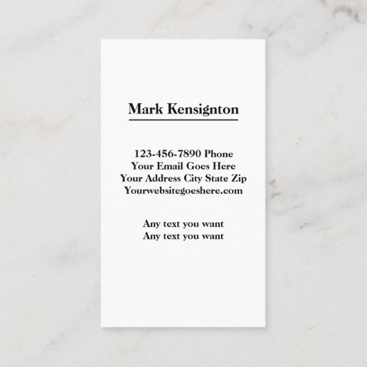 はっきりしたでモダンな名刺 名刺 (裏面)