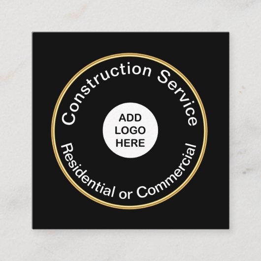 はっきりしたでモダンな建築 スクエア名刺 (正面)