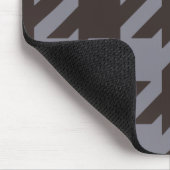 はっきりしたでモダンな鋼鉄灰色の千鳥格子のなモノグラム マウスパッド (コーナー)