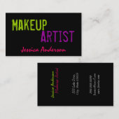 はっきりしたで及びカラフルなメーキャップアーティスト 名刺 (正面/裏面)