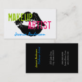 はっきりしたで及びカラフルなメーキャップアーティスト 名刺 (正面/裏面)