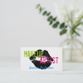 はっきりしたで及びカラフルなメーキャップアーティスト 名刺 (スタンド正面)