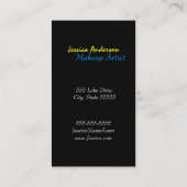 はっきりしたで及びカラフルなメーキャップアーティスト 名刺 (裏面)