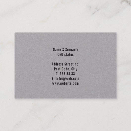 はっきりしたで及びモダンなビジネス及びロゴのテンプレート- 名刺 (裏面)