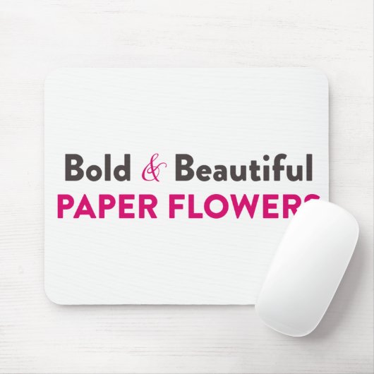 はっきりしたで及び美しいペーパー花-鋳造物のマット マウスパッド (マウス)