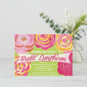 はっきりしたで抽象的な花の花嫁の昼食会の招待状 招待状 (スタンド正面)