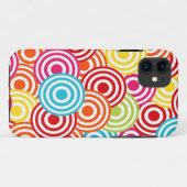 はっきりしたで明るくカラフルな同心円パターン Case-Mate iPhoneケース (裏面(横))