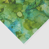 はっきりしたで明るく青および緑の抽象美術パターン 薄葉紙 (詳細)