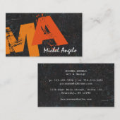 はっきりしたで芸術的でカスタムな色のモノグラム 名刺 (正面/裏面)