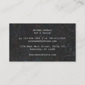 はっきりしたで芸術的でカスタムな色のモノグラム 名刺 (裏面)