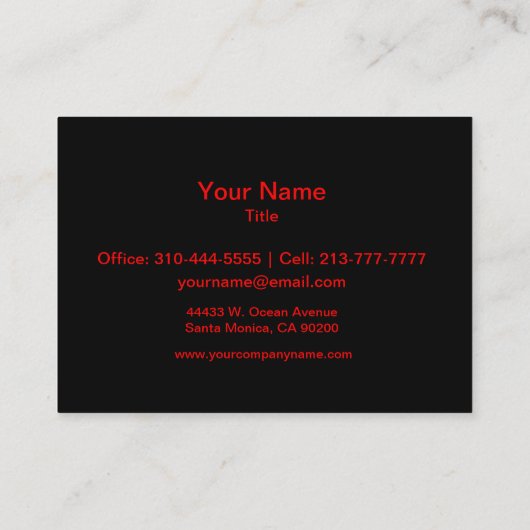 はっきりしたで赤いオレンジケシ 名刺 (裏面)