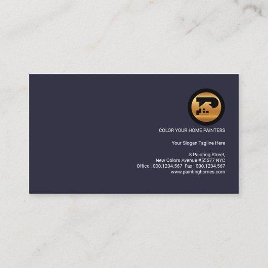 はっきりしたで顕著で精力的な多彩の家ペインター 名刺 (裏面)