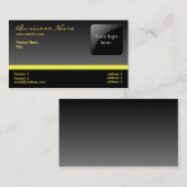 はっきりしたで黒くおよび黄色の名刺-ロゴの… 名刺 (正面/裏面)