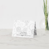 はっきりしたで黒く及び白いシマウマのプリントのサンキューカード サンキューカード (裏面)