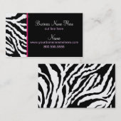 はっきりしたで黒く及び白いシマウマのプリント 名刺 (正面/裏面)