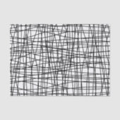 はっきりしたで黒く及び白い走り書きの芸術のティッシュペーパー 薄葉紙 (正面)