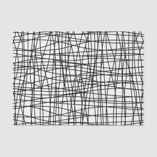 はっきりしたで黒く及び白い走り書きの芸術のティッシュペーパー 薄葉紙 (正面)