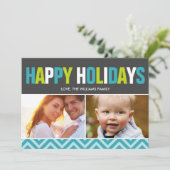 はっきりしたで、カラフルで幸せな休日カード シーズンカード (スタンド正面)