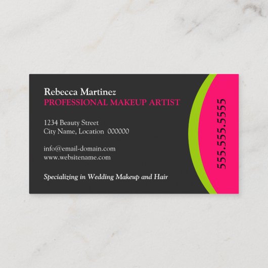 はっきりしたで、カラフルなMonogra 名刺 (裏面)