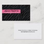 はっきりしたで、スタイリッシュなシマウマのプリントの名刺 名刺 (正面/裏面)