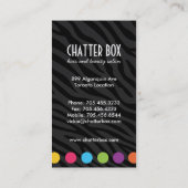 はっきりしたで、スタイリッシュなシマウマのプリントの名刺 名刺 (裏面)