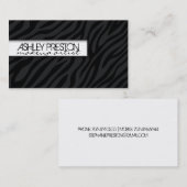 はっきりしたで、スタイリッシュなシマウマのプリントの名刺 名刺 (正面/裏面)