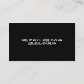 はっきりしたで、スタイリッシュなシマウマのプリントの名刺 名刺 (裏面)