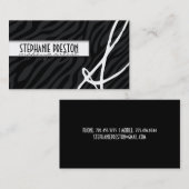 はっきりしたで、スタイリッシュなシマウマのプリントの名刺 名刺 (正面/裏面)