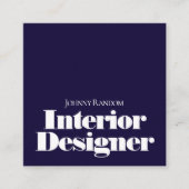 はっきりしたで、ミニマルなスタイル スクエア名刺 (正面)