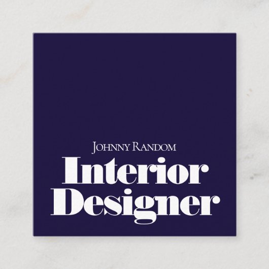 はっきりしたで、ミニマルなスタイル スクエア名刺 (正面)