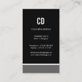 はっきりしたで、モダンな名刺 名刺 (裏面)