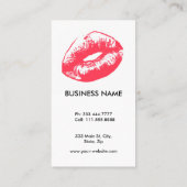 はっきりしたとエレガントPink Lipsメイクアップアーティスト 名刺 (裏面)