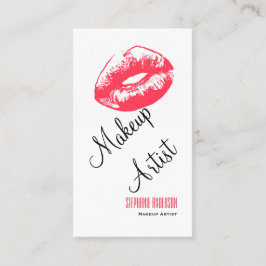 はっきりしたとエレガントPink Lipsメイクアップアーティスト 名刺