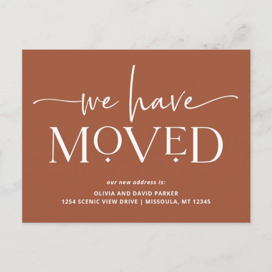 はっきりしたとモダン |お知らせポストカードの移動 ポストカード (正面)