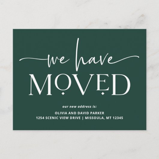 はっきりしたとモダン |お知らせポストカードの移動 ポストカード (正面)