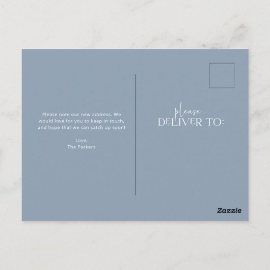 はっきりしたとモダン |お知らせポストカードの移動 ポストカード (裏面)