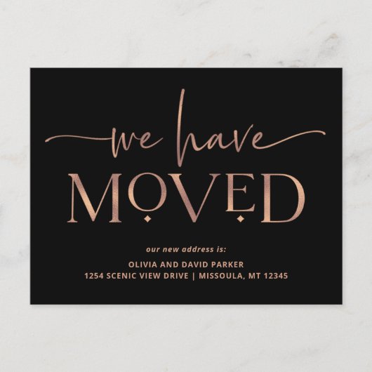 はっきりしたとモダン |お知らせポストカードの移動 ポストカード (正面)