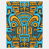 はっきりしたと幾何鮮やか抽象芸術 フリースブランケット (正面)