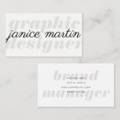 はっきりしたと筆記体 名刺 (正面/裏面)